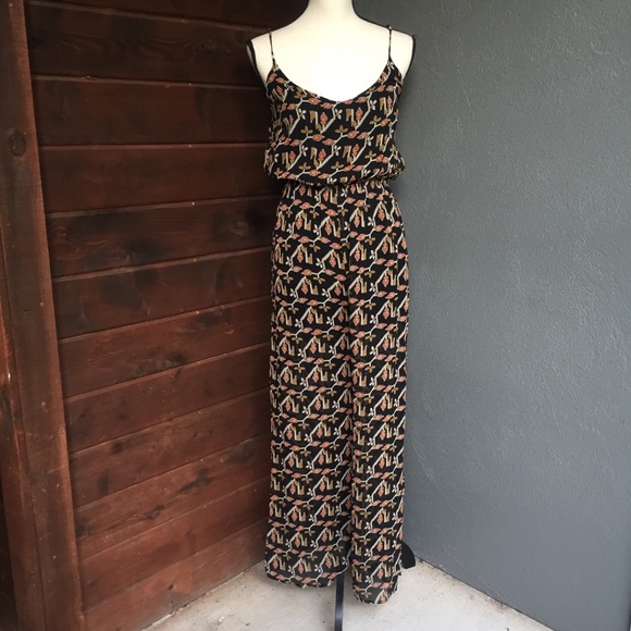 Anthropologie Dolan Rolakan Pink & Black Pattern Silk Jumpsuit Sz small - Picture 3 of 14